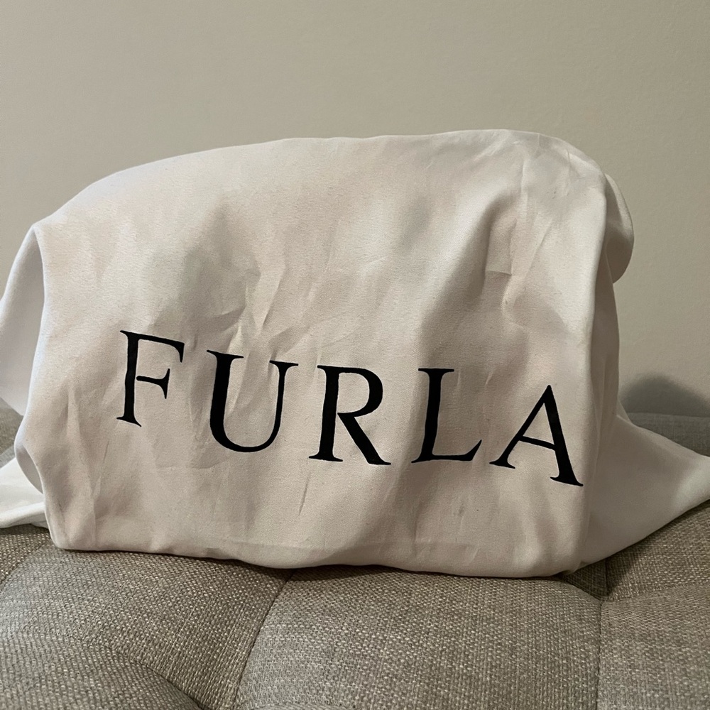 Furla Cream Dust Bag with Black Logo